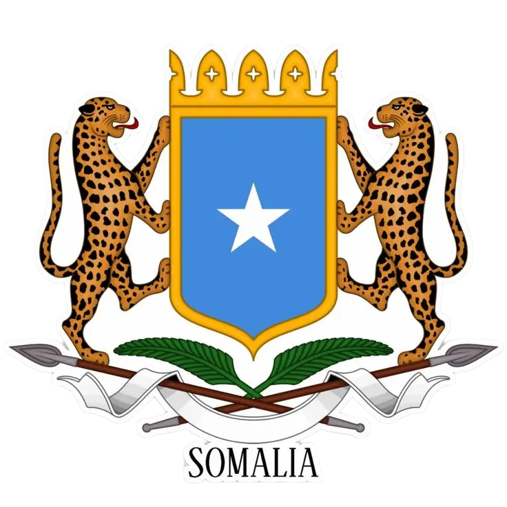 Official coat of arms of Somalia representing national government engagement in employment policy, labour market systems, and institutional reform